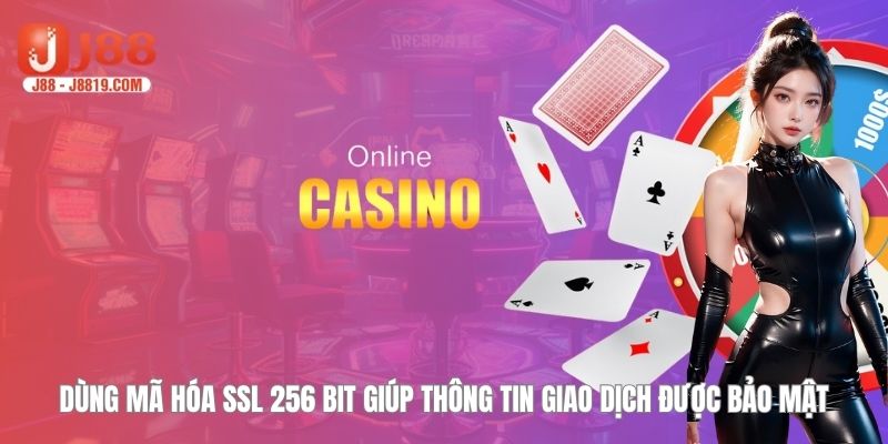 Dùng mã hóa SSL 256 bit giúp thông tin giao dịch được bảo mật