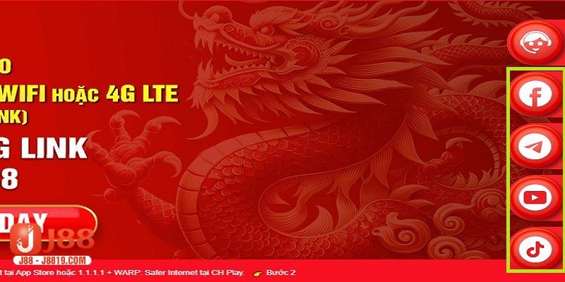 J88 nhận hỗ trợ qua mạng xã hội